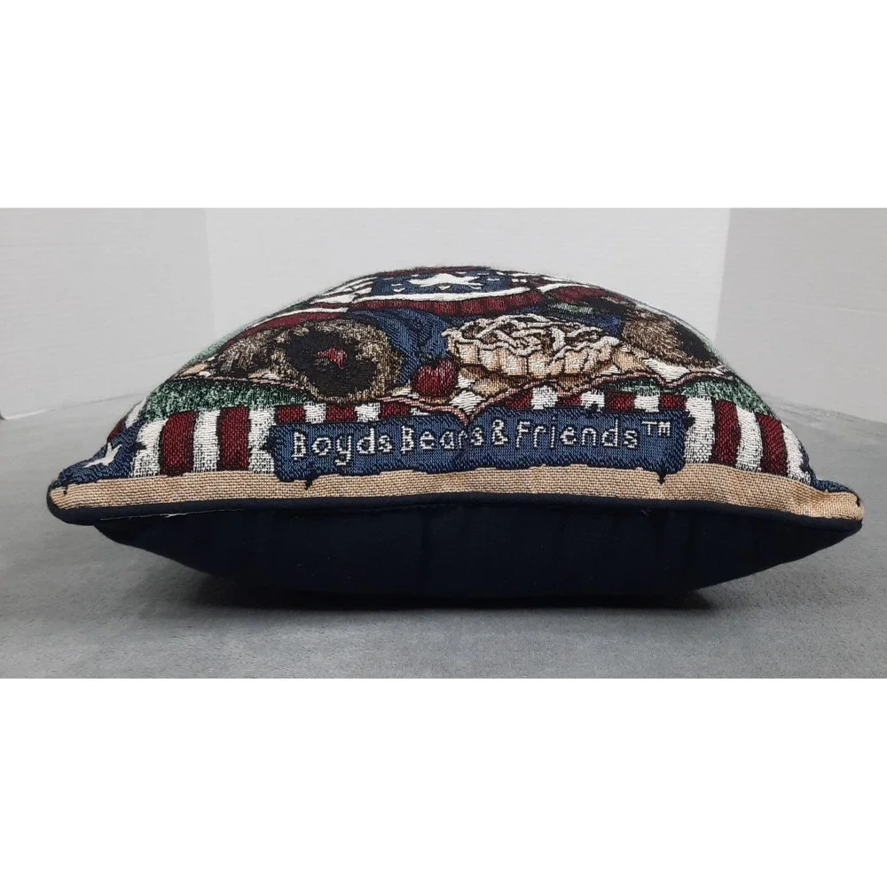 Boyds Bears Proud To Be A Bearmerican Patriotic Americana Tapestry Throw Pillow